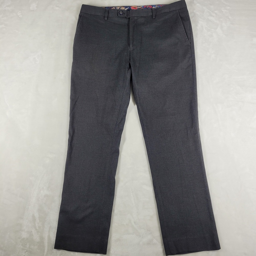 Paisley & Gray Slim Fit Pants Men's 34x29 Gray Comfort Slacks Dress Pants